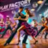 DALL·E 2024 11 13 12.07.58 A lively dance studio at Play Factory Dance and Sports Complex showcasing an intense Latin dance class. The dancers are energetically performing salsa 100x100